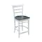 International Concepts Emily CounterHeight Stool, 24" Seat Height, White/Heather Gray S05-6172 - alternate 5